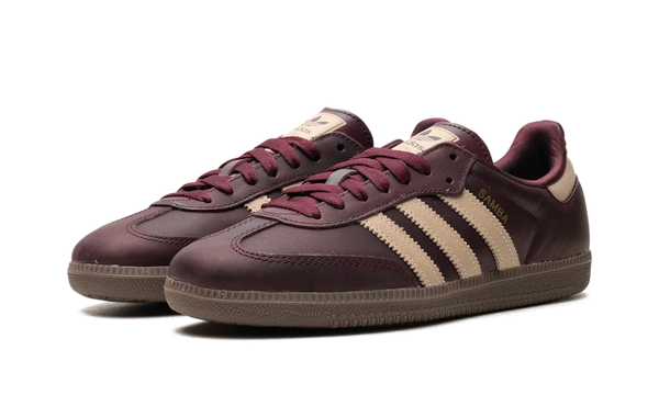 Adidas Samba OG Maroon Crystal Sand (Women's) - Kup oryginalne Adidas Samba OG Maroon Crystal Sand (Women's) IF7004 - widok z drugiego boku - Sneakersy