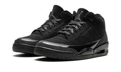 Buty Air Jordan Air Jordan 3 Retro Black Cat (2025) - widok z przodu - Rozmiary EU