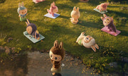 Pop Mart Labubu The Monsters Lazy Yoga Series Figures Sealed Case (BLINDBOX) - widok z przodu - Art Toys | Saturaise