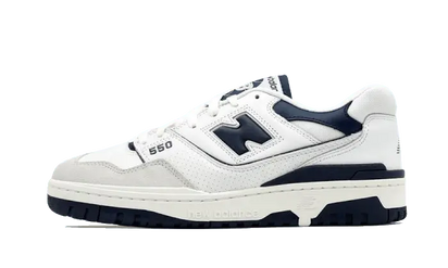 New Balance 550 Navy Blue biały-niebieski - widok główny z boku | Saturaise.com