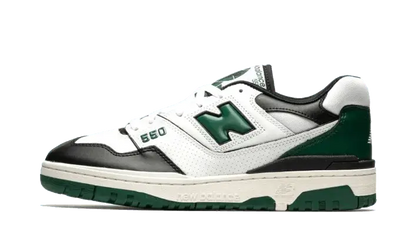 New Balance 550 White Green Black czarny-biały - widok główny z boku | Saturaise.com