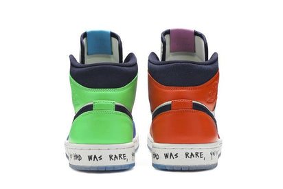 Air Jordan Air Jordan 1 Mid Fearless Melody Ehsani granatowo-biały - detale i podeszwa | Saturaise.com