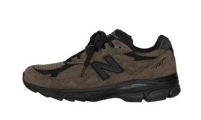 New Balance 990 v3 JJJJound Brown czarny-czerwony - widok główny z boku | Saturaise.com