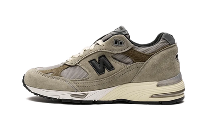 New Balance 991 Made in UK JJJJound czarny-zielony - widok główny z boku | Saturaise.com