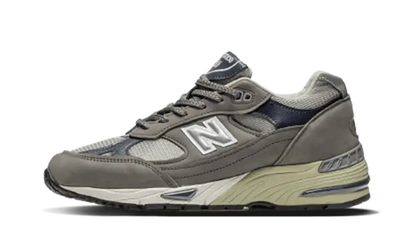 New Balance 991 Made In UK Castlerock Navy biały-granatowy - widok główny z boku | Saturaise.com