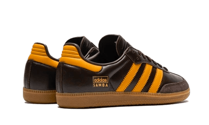 Buty Adidas Samba OG Dark Brown Yellow - widok z przodu - Rozmiary EU