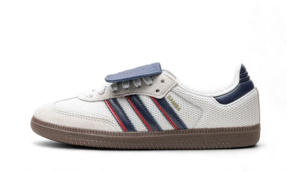 Adidas Samba LT Crystal White Dark Blue Gum biały-niebieski - widok główny z boku | Saturaise.com