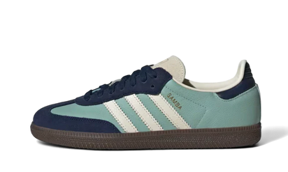 Adidas Samba OG Hazy Green Night Indigo biały-zielony - widok główny z boku | Saturaise.com