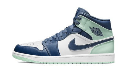 Air Jordan Air Jordan 1 Mid Mystic Navy Mint Foam biały-czerwony - widok główny z boku | Saturaise.com