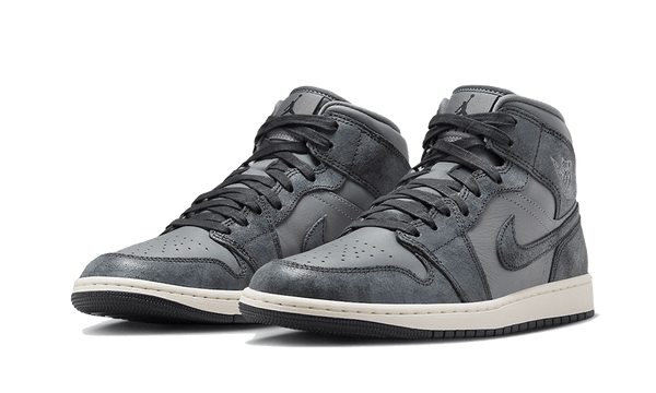 Air Jordan 1 Mid Distressed Smoke Grey - Kup oryginalne Air Jordan 1 Mid Distressed Smoke Grey FJ3448-001 - widok z drugiego boku - Sneakersy