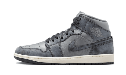 Air Jordan Air Jordan 1 Mid Distressed Smoke Grey czarny-biały - widok główny z boku | Saturaise.com