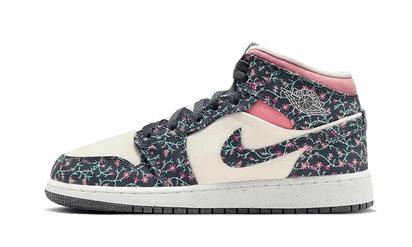 Air Jordan Air Jordan 1 Mid Floral Canvas czerwony - widok główny z boku | Saturaise.com