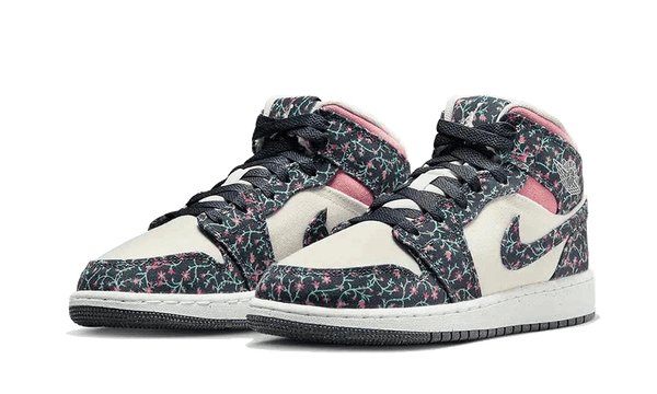 Air Jordan 1 Mid Floral Canvas - Kup oryginalne Air Jordan 1 Mid Floral Canvas FJ3451-001 - widok z drugiego boku - Sneakersy