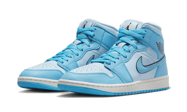 Air Jordan 1 Mid SE Ice Blue - Kup oryginalne Air Jordan 1 Mid SE Ice Blue DV1302-400 - widok z drugiego boku - Sneakersy