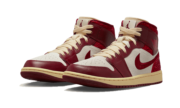 Air Jordan 1 Mid SE Tiki Leaf - Kup oryginalne Air Jordan 1 Mid SE Tiki Leaf DZ2820-601 - widok z drugiego boku - Sneakersy