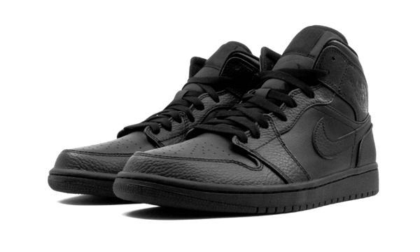 Air Jordan 1 Mid Triple Black - Kup oryginalne Air Jordan 1 Mid Triple Black 554725-091 - widok z drugiego boku - Sneakersy