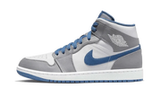 Air Jordan Air Jordan 1 Mid True Blue szaro-czarny - widok główny z boku | Saturaise.com