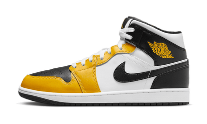 Air Jordan Air Jordan 1 Mid Yellow Ochre czarny-biały - widok główny z boku | Saturaise.com