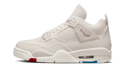 Air Jordan Air Jordan 4 Sail Canvas biały-czerwony - widok główny z boku | Saturaise.com