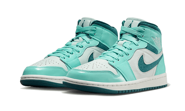 Air Jordan 1 Mid Bleached Turquoise - Kup oryginalne Air Jordan 1 Mid Bleached Turquoise DZ3745-300 - widok z drugiego boku - Sneakersy