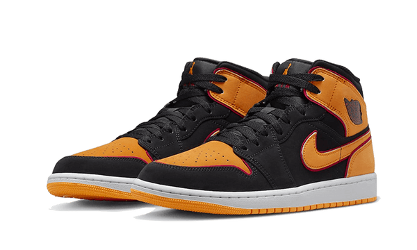 Air Jordan 1 Mid Fat Tongue Black Orange - Kup oryginalne Air Jordan 1 Mid Fat Tongue Black Orange FJ4923-008 - widok z drugiego boku - Sneakersy