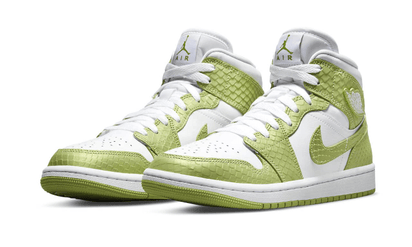 Kup oryginalne Air Jordan 1 Mid Green Python DV2959-113 - widok z drugiego boku - Sneakersy
