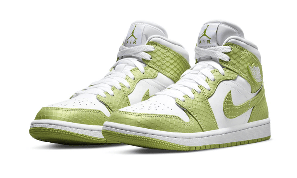 Air Jordan 1 Mid Green Python - Kup oryginalne Air Jordan 1 Mid Green Python DV2959-113 - widok z drugiego boku - Sneakersy