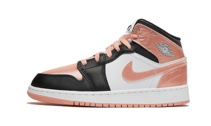 Air Jordan Air Jordan 1 Mid Light Madder Root czarny-biały - widok główny z boku | Saturaise.com