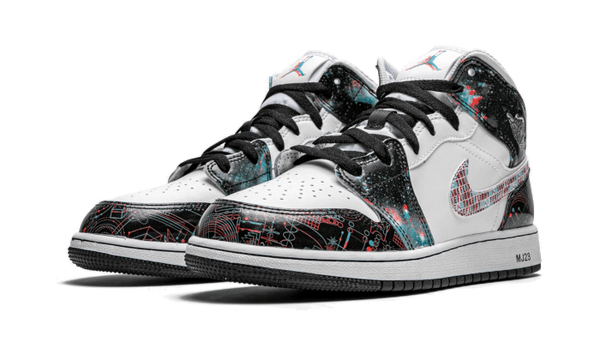 Air Jordan 1 Mid University Take Flight - Kup oryginalne Air Jordan 1 Mid University Take Flight BQ6931-114 - widok z drugiego boku - Sneakersy