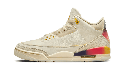 Air Jordan Air Jordan 3 Retro SP J Balvin Medellín Sunset niebieski-żółty - widok główny z boku | Saturaise.com