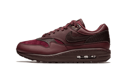 Nike Air Max 1 Burgundy Crush burgundowy - widok główny z boku | Saturaise.com