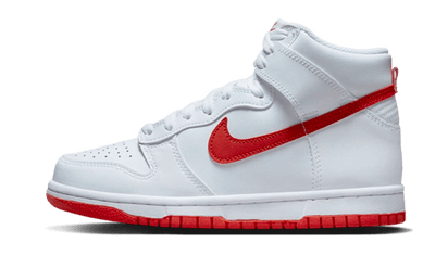 Nike Dunk High White Picante Red biały-czerwony - widok główny z boku | Saturaise.com