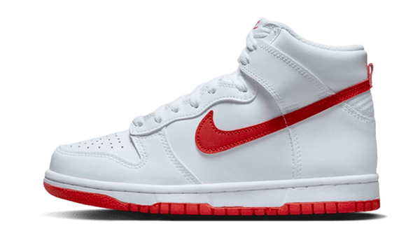 Dunk High White Picante Red