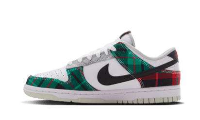 Nike Dunk Low Tartan Plaid czarny-biały - widok główny z boku | Saturaise.com