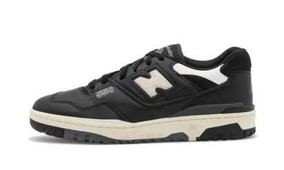 New Balance 550 Black Cream White czarny-biały - widok główny z boku | Saturaise.com