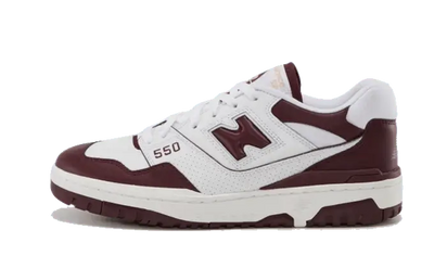 New Balance 550 White Burgundy biały-brązowy - widok główny z boku | Saturaise.com