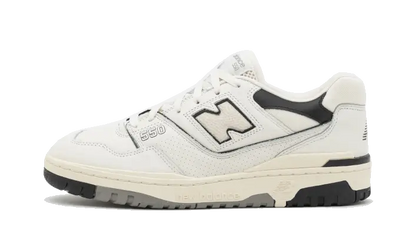 New Balance 550 Cream Black czarny-brązowy - widok główny z boku | Saturaise.com