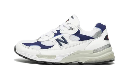 New Balance 992 White Navy biały-granatowy - widok główny z boku | Saturaise.com