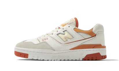 New Balance 550 White Au Lait biały-brązowy - widok główny z boku | Saturaise.com