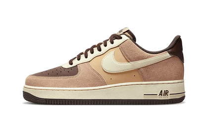Nike Air Force 1 Low LV8 EMB Hemp Coconut Milk brązowy-beżowy - widok główny z boku | Saturaise.com