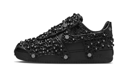 Nike Air Force 1 Low Swarovski Triple Black czarny - widok główny z boku | Saturaise.com