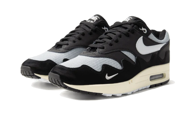 Air Max 1 Patta Black Grey (Special Box + Bracelet) - Kup oryginalne Air Max 1 Patta Black Grey (Special Box + Bracelet) DQ0299-001 - widok z drugiego boku - Sneakersy