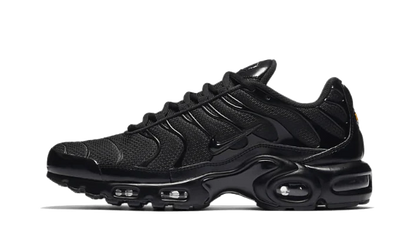 Nike Air Max Plus Triple Black czarny-biały - widok główny z boku | Saturaise.com