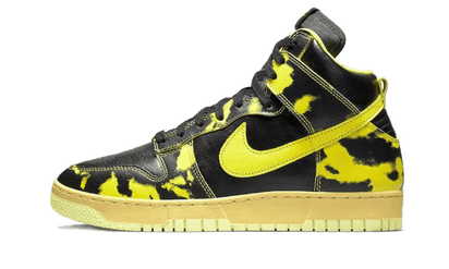 Nike Dunk High 1985 Acid Wash Yellow czarny-żółty - widok główny z boku | Saturaise.com