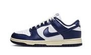 Nike Dunk Low Vintage Navy biały-czerwony - widok główny z boku | Saturaise.com