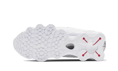 Buty Nike Shox TL White Metallic Silver Max Orange - widok z przodu - Rozmiary EU