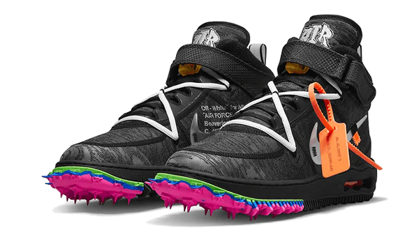 Air Force 1 Mid Off-White Clear Black - Kup oryginalne Air Force 1 Mid Off-White Clear Black DO6290-001 - widok z drugiego boku - Sneakersy