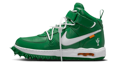 Nike Off-White Air Force 1 Mid SP Pine Green - widok główny z boku - Streetwear