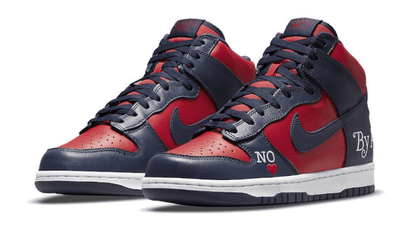 Kup oryginalne SB Dunk High Supreme By Any Means Navy - widok z drugiego boku - Sneakersy
