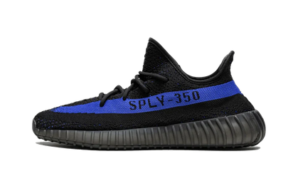 Adidas Yeezy Boost 350 V2 Dazzling Blue czarny-biały - widok główny z boku | Saturaise.com